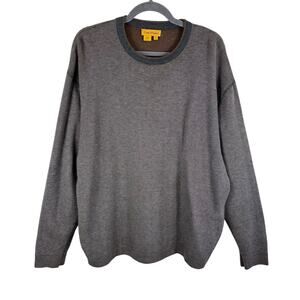 Tricots St. Raphael Light Brown Crew Neck Long Sleeve Cotton Cashmere Sweater XL